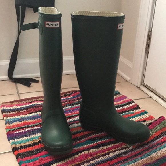 forest green hunter boots